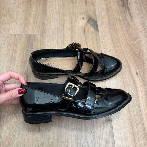 ASOS Shoes - ASOS Black Patent Leather Mary Jane Shoes Sz 9